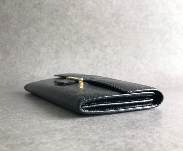 日本直送 名牌中古包 】CELINE セリーヌ 財布 ブラック ロゴ