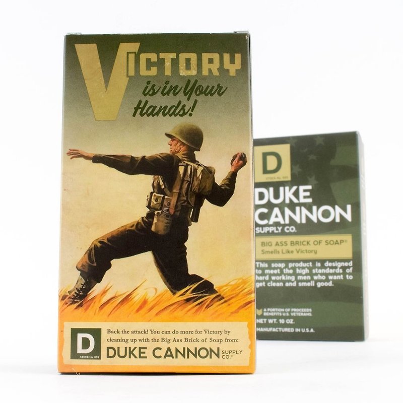 Duke Cannon BIG ASS U.S. military super capable big soap (military green) World War II commemorative packaging - ครีมอาบน้ำ - พืช/ดอกไม้ 