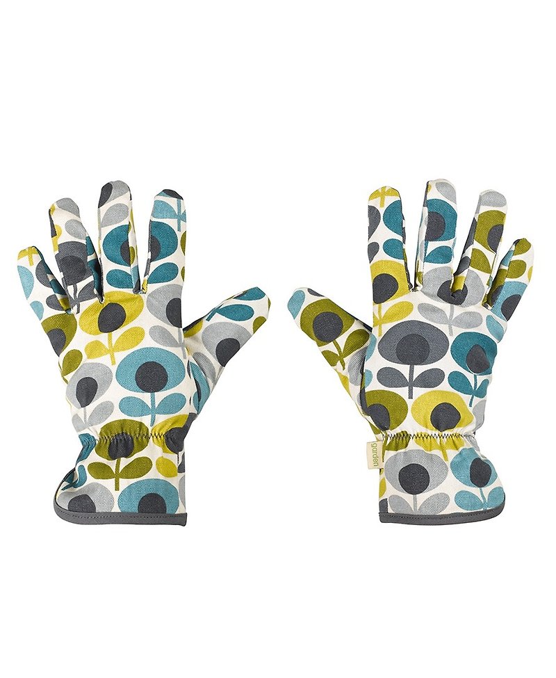 British imported Wild & Wolf and Orla Kiely jointly designed retro flower totem gardening gloves - Other - Cotton & Hemp Multicolor
