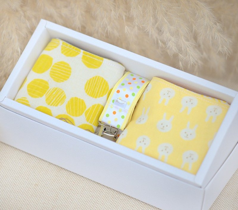 Shuan * // mash gift set - yellow rabbit (boxed) - Bibs - Other Materials Yellow