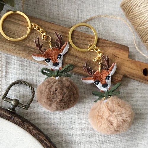 2ウェイ刺繍キーホルダー | 動物 | Littdlework - ショップ