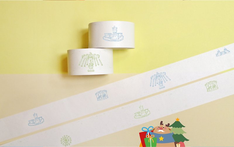 【In the Dream / Memo Tape - 2 pack: gallery green & smoky blue】 - Sticky Notes & Notepads - Paper Multicolor