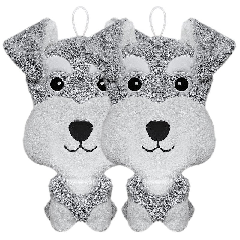 Schnauzer style hand towel (light gray*2 pieces) - Place Mats & Dining Décor - Other Materials Gray