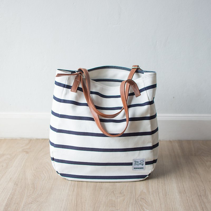 Sack tote - stripes - Handbags & Totes - Cotton & Hemp Multicolor