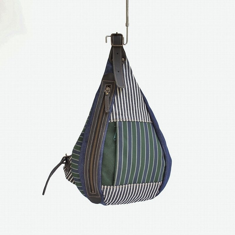 Shoulder bag · canvas patchwork - กระเป๋าเป้สะพายหลัง - ผ้าฝ้าย/ผ้าลินิน สีเขียว