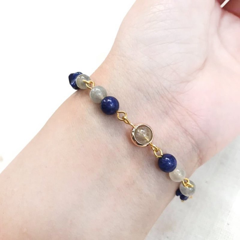 Blue Labradorite Simple Bracelet - Bracelets - Gemstone Blue