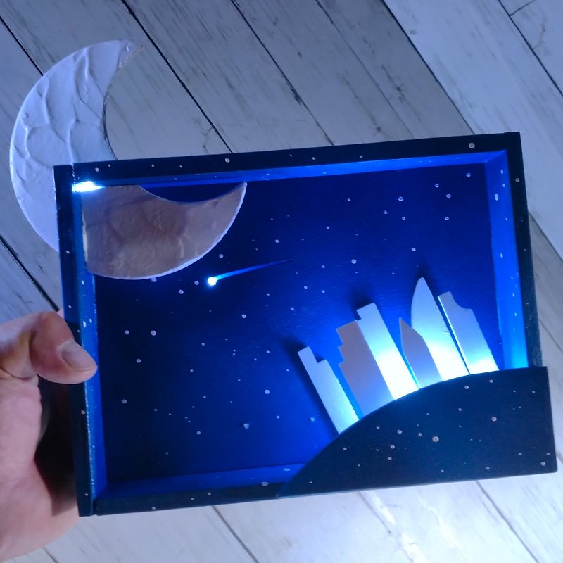 Blue meteor 2 - 擺飾/家飾品 - 木頭 藍色