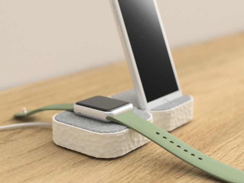apple watch holder, apple watch stand, apple watch dock - 手機架/防塵塞 - 環保材質 白色
