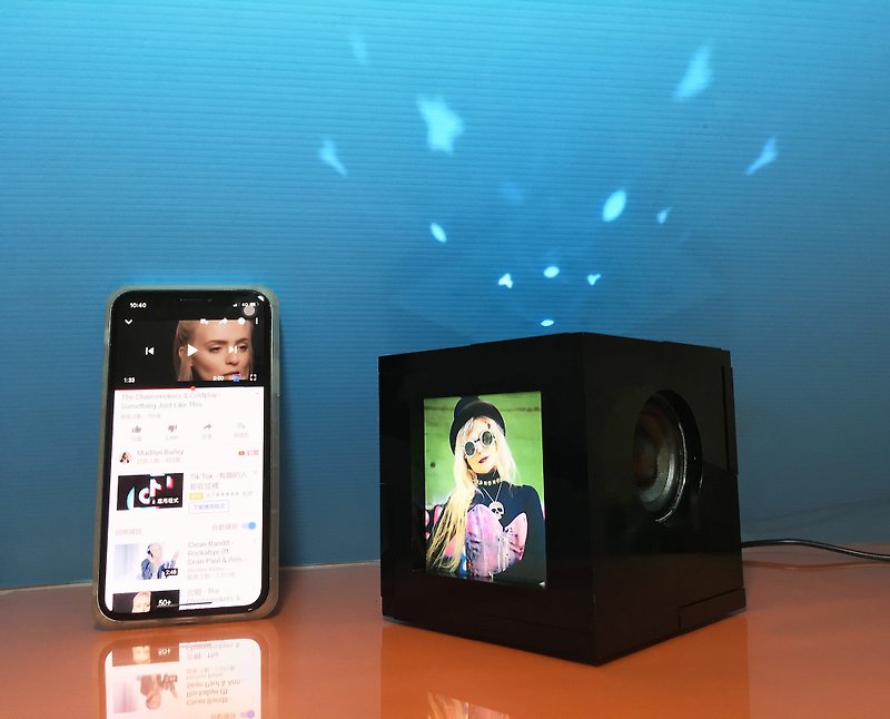 黑盒子(藍芽喇叭) Cube 客製化【生日禮物】【母親節禮物】情人 - 藍牙喇叭/音響 - 壓克力 黑色