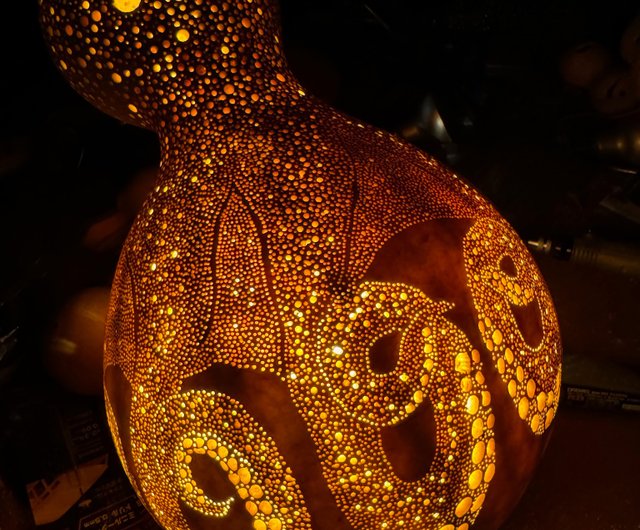 ひょうたんランプ 蛸モチーフ!! - ショップ Gourd Lamps つくば