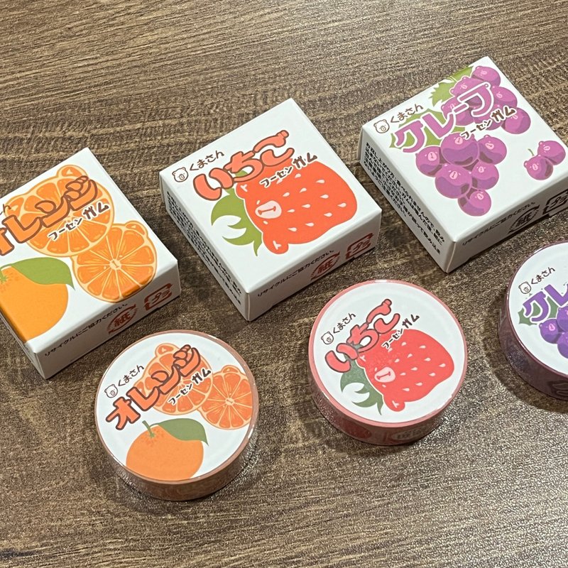 | 昭和雜貨鋪 | 復古泡泡糖紙膠帶系列-三款 - 紙膠帶/和紙/PET - 紙 