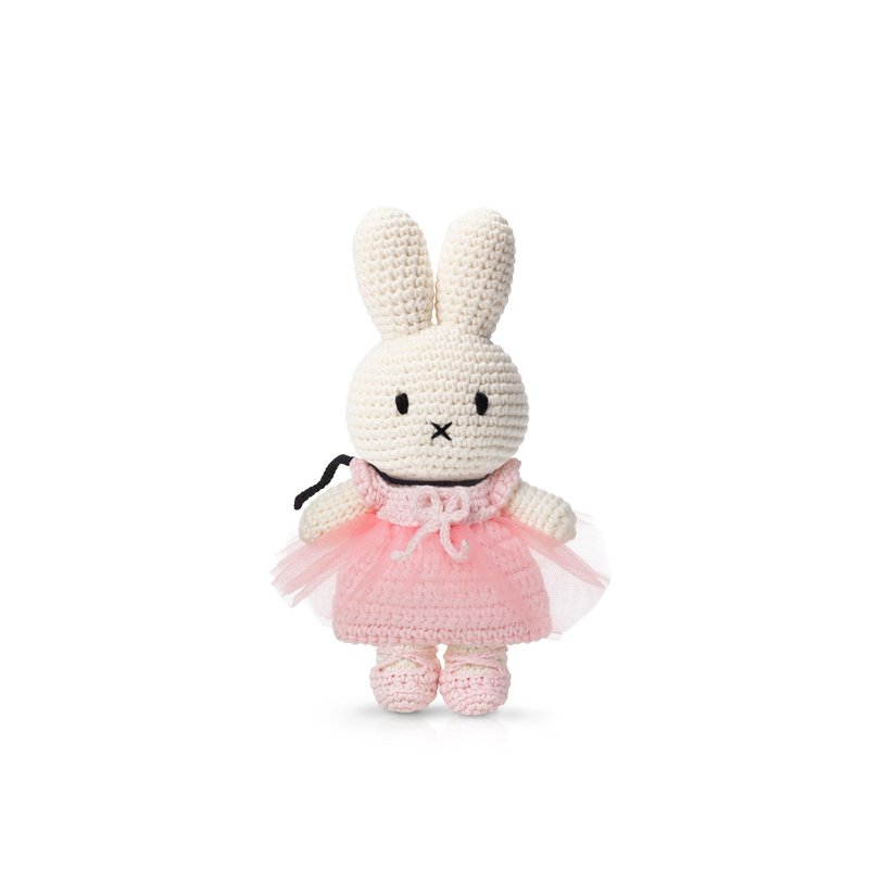 Just Dutch | Miffy handmade and her degas outfit - Stuffed Dolls & Figurines - Cotton & Hemp Pink