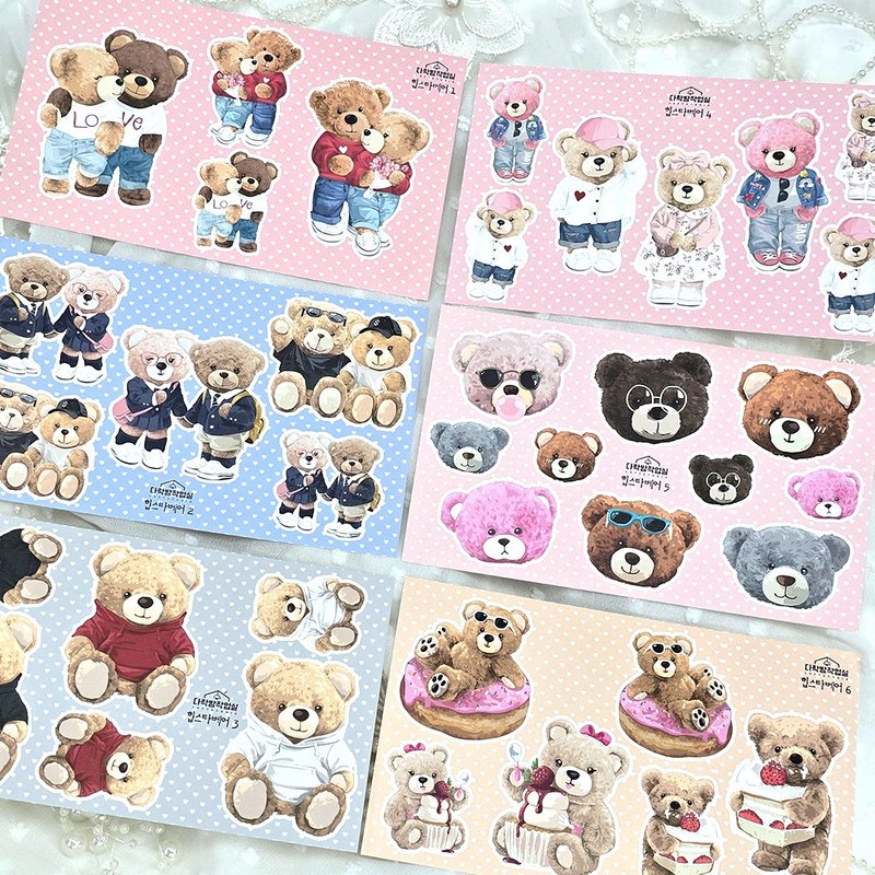:Hip star bear (6 types): Card paper - 信封/信紙 - 紙 