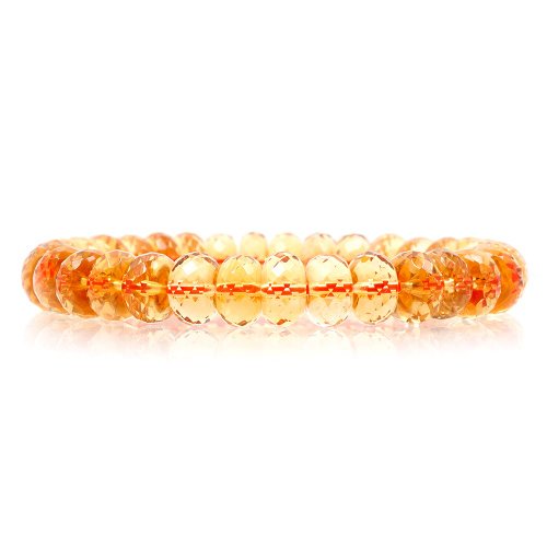 正佳珠寶 Gemsrich Jewelry 【正佳珠寶】黃水晶 超淨體鑽切 9x6mm 黃水晶手珠