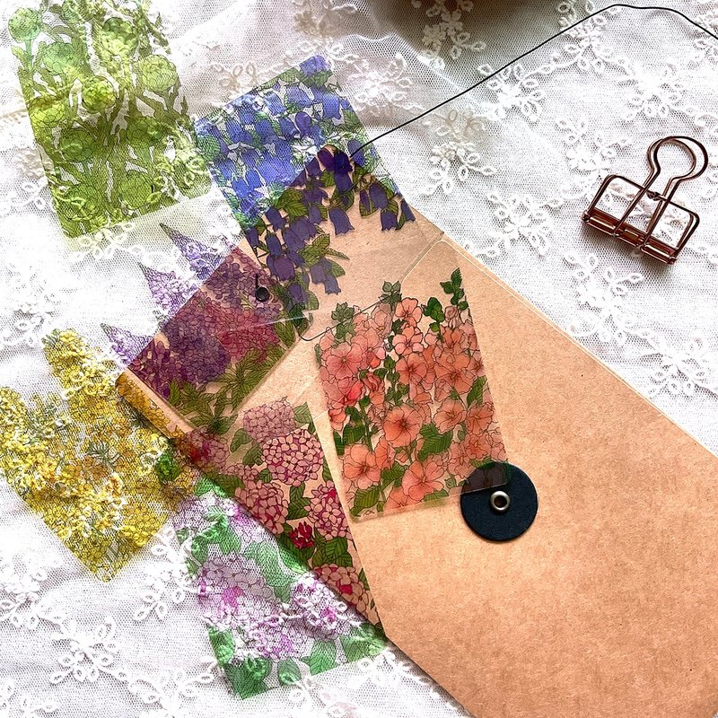 花朵書籤 10入組 (dami) 透明書夾 書籤 吊牌 紀念禮物 - 書籤 - 塑膠 多色