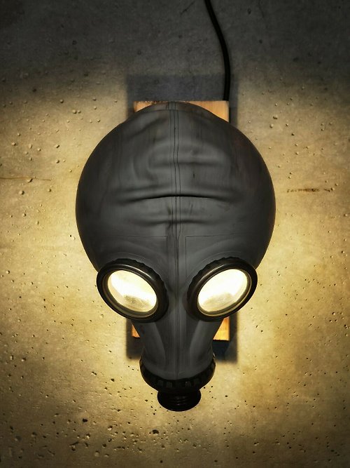 loft gas mask lamp cold war bunker soviet russian loft lighting steampunk lamp ussr