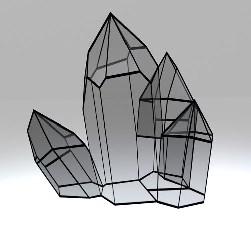 Glass&copper Digital drawing 048 for printing glass terrarium pattern. Printable pattern. DIY