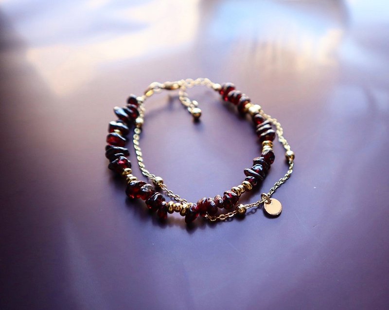 [Stone Series V | January] Stone Stone| Bracelet | - Bracelets - Crystal Red