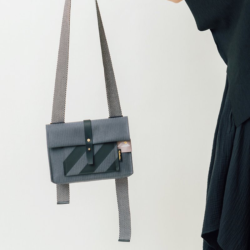 Small carry-on bag | Small square bag | Side bag | Cross-body bag | Travel bag | sacoche - Messenger Bags & Sling Bags - Polyester Gray