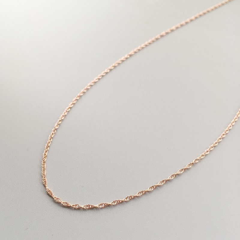 K14gf Rosegold Design Chain Bracelet - สร้อยคอ - โรสโกลด์ สึชมพู