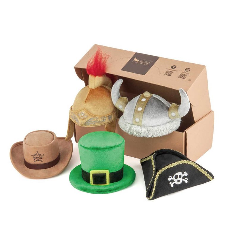 寵物玩具 狗狗帽子 派頭小子禮盒 生日禮物 啾啾聲 5件組 - 貓/狗玩具 - 環保材質 