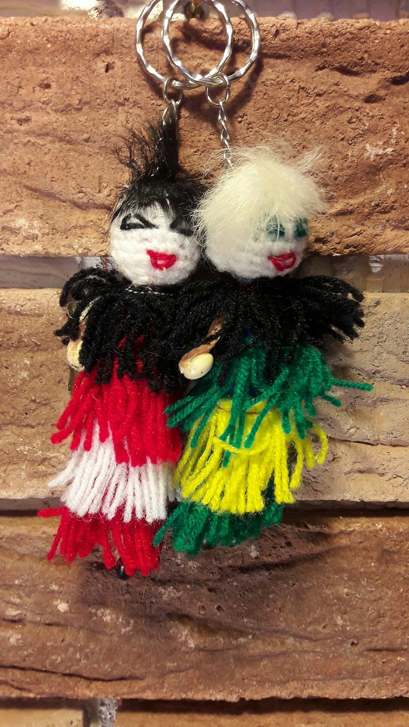 Ukuku couple 2-red and green - Keychains - Wool Multicolor