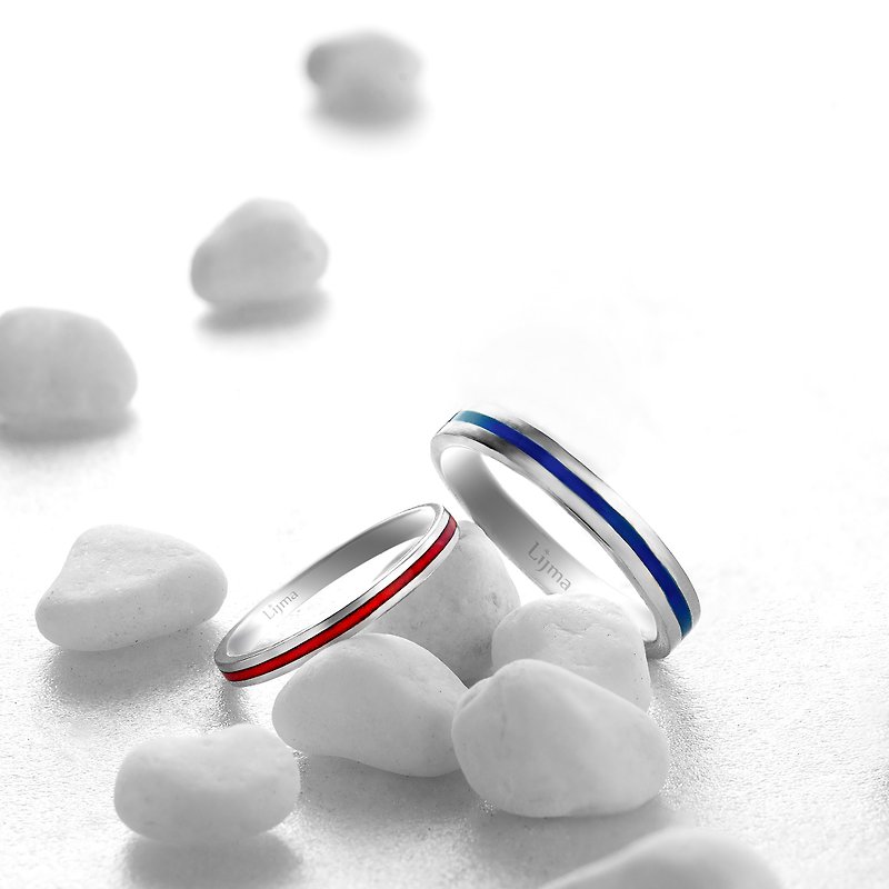 Wedding ring series-a pair of rings - แหวนคู่ - เงิน หลากหลายสี