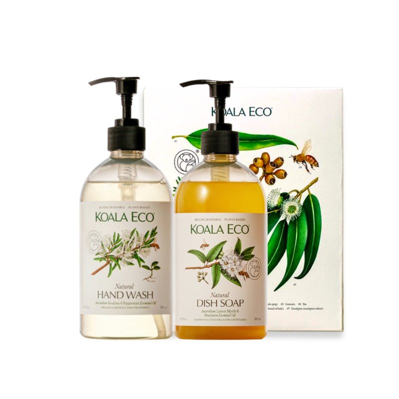 【限量款式】澳洲科菈 KOALA ECO 光潤有愛. 禮盒組.尤加利 - 碗盤清潔/洗碗精 - 濃縮/萃取物 綠色