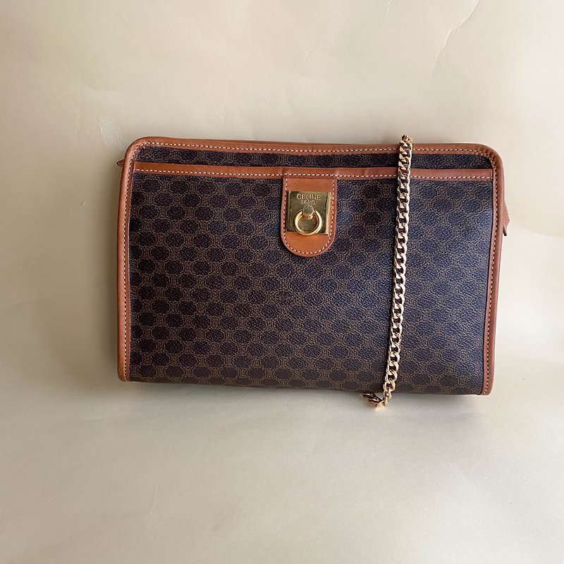 Second-hand bag Celine│Crossbody bag│Shoulder bag│Handbag│Cosmetic bag│Girlfriend gift - Messenger Bags & Sling Bags - Genuine Leather Brown