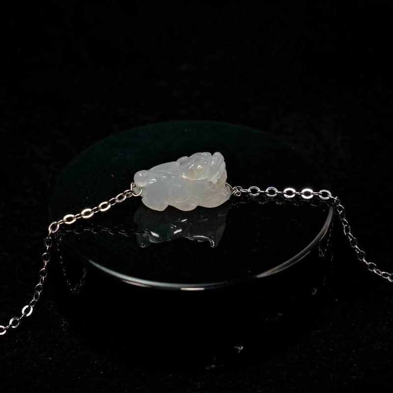 TBF - 天然 緬甸 翡翠 貔貅 手鍊 - 手鍊/手環 - 玉石 