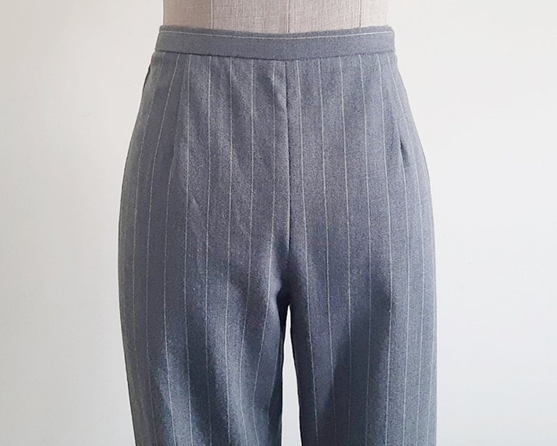 GIANFRANCO FERRE Vintage Gray Striped Pants - Men's Pants - Other Materials Gray