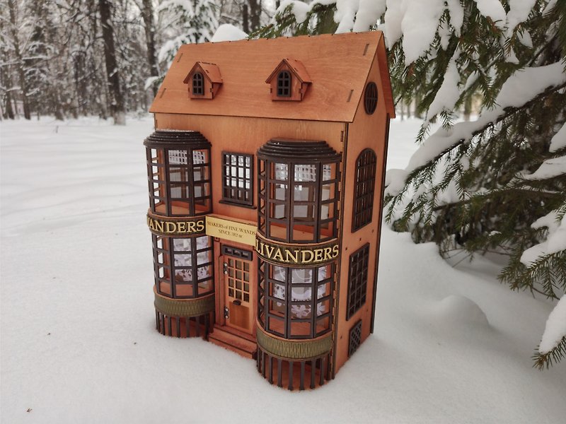 Ollivander&#x27;s Wand Shop, Harry pottery gifts, Harry pottery wood house