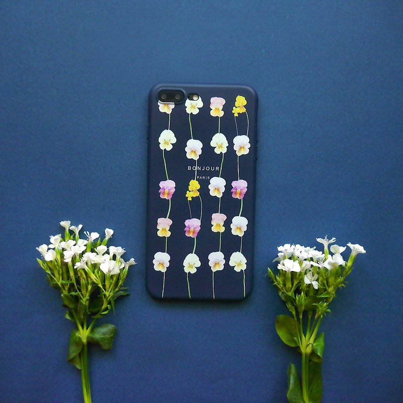 蘭香小藤蔓深藍手機殼 - 手機殼/手機套 - 矽膠 多色