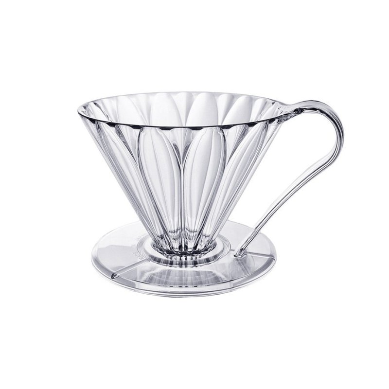 Japan CAFEC resin filter bowl (with bean spoon) / 2 types in total - Coffee Pots & Accessories - Resin Transparent