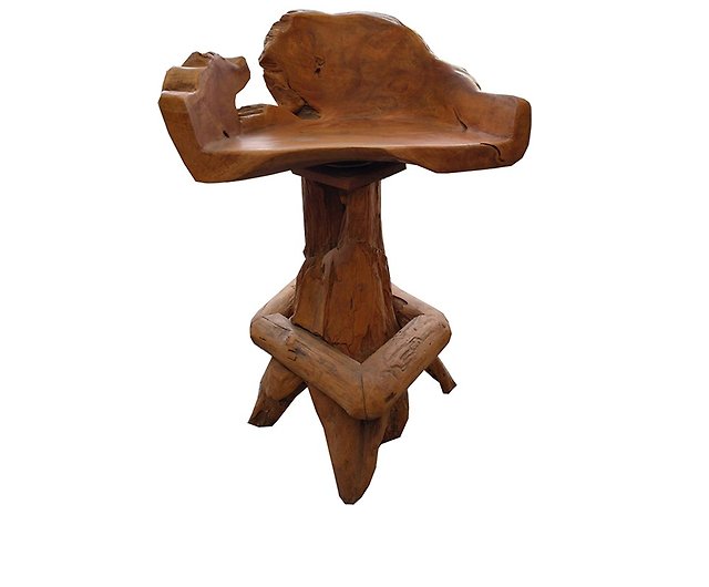 Teak Furniture Wood Table, Teak Root Bar Table And Stools Set