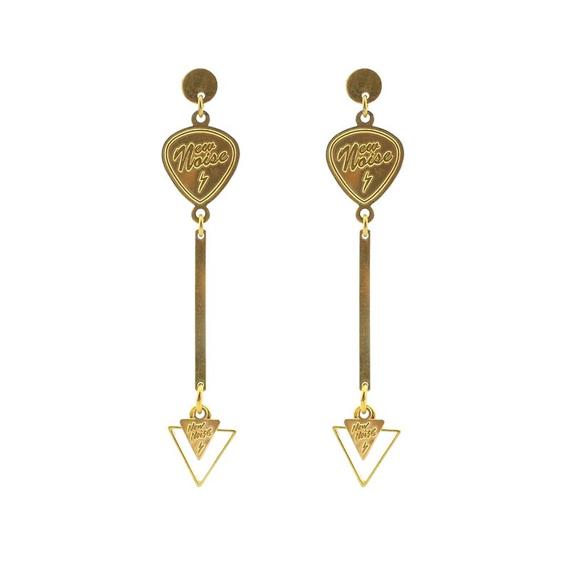 Link earrings - ต่างหู - โลหะ สีทอง