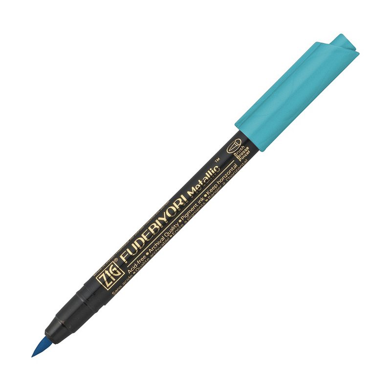 【Kuretake 日本吳竹】ZIG 筆日和金屬色軟筆刷 藍色 - 其他書寫用具 - 塑膠 藍色