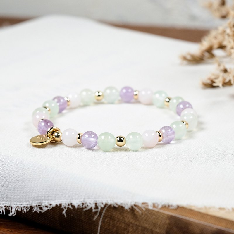 Grape Stone Amethyst Pink Crystal Bracelet Natural Ore Crystal - Bracelets - Gemstone Multicolor