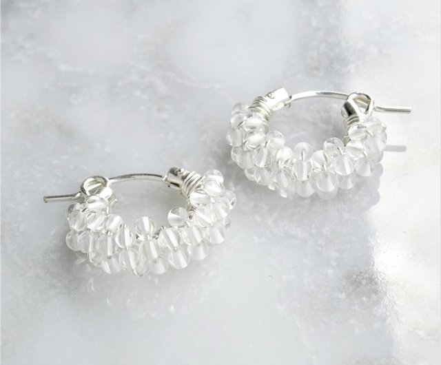 Malina Earrings White マリーナ ピアス ホワイト - ピアス