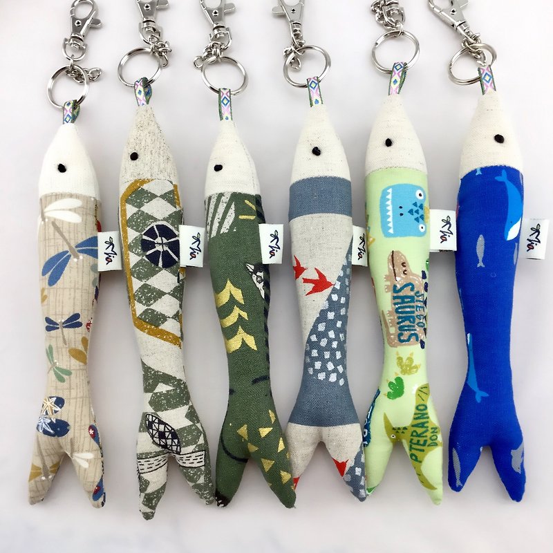 Fish every year - strap / keychain - the most Meng gift - Charms - Cotton & Hemp 