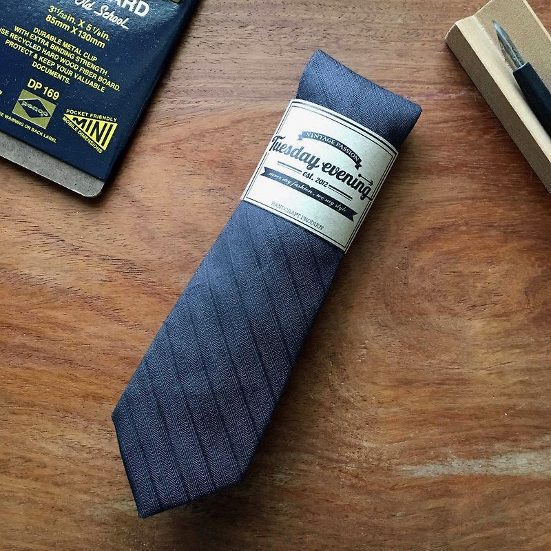 Necktie Black ST II - Ties & Tie Clips - Cotton & Hemp Black