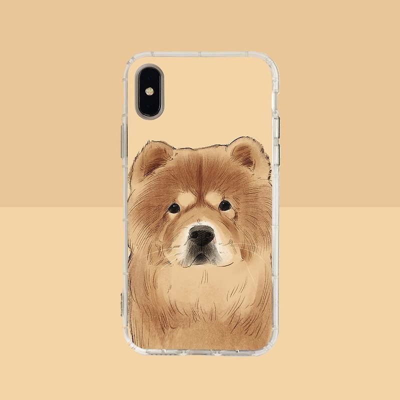 Big Face Chow Chow Embossed Air Compression Case-iPhone/Samsung, HTC.OPPO.ASUS Pet Phone Case - เคส/ซองมือถือ - พลาสติก 