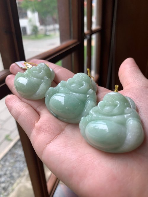 Pures Jade璞石 I 能容 I 細糯種芙蓉綠翡翠大彌勒墜 緬甸玉A貨