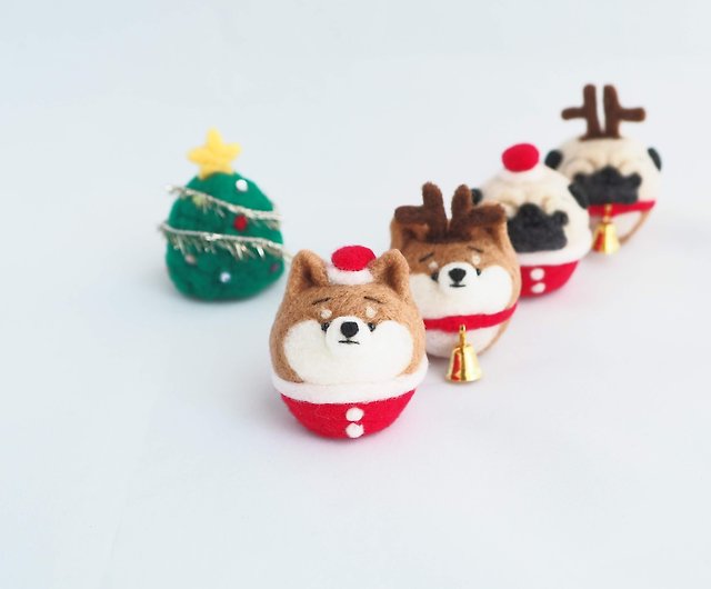 クリスマスシリーズ単品(ツリー、サンタ、トナカイ) 羊毛フェルト 