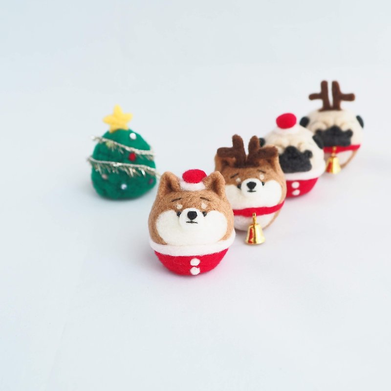 Christmas series (tree, Santa, reindeer) wool felt