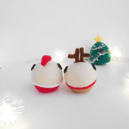 クリスマスシリーズ単品(ツリー、サンタ、トナカイ) 羊毛