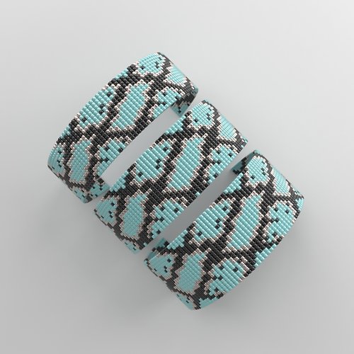 BIJU Loom bracelet pattern, miyuki pattern, parallel stitch pattern,294串珠手链的图案图案