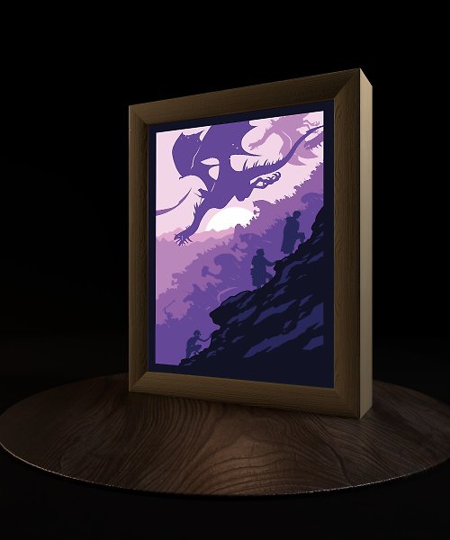 PaperGid The Lord of the Rings Light Template, Paper Cut Template Light Box, DIY
