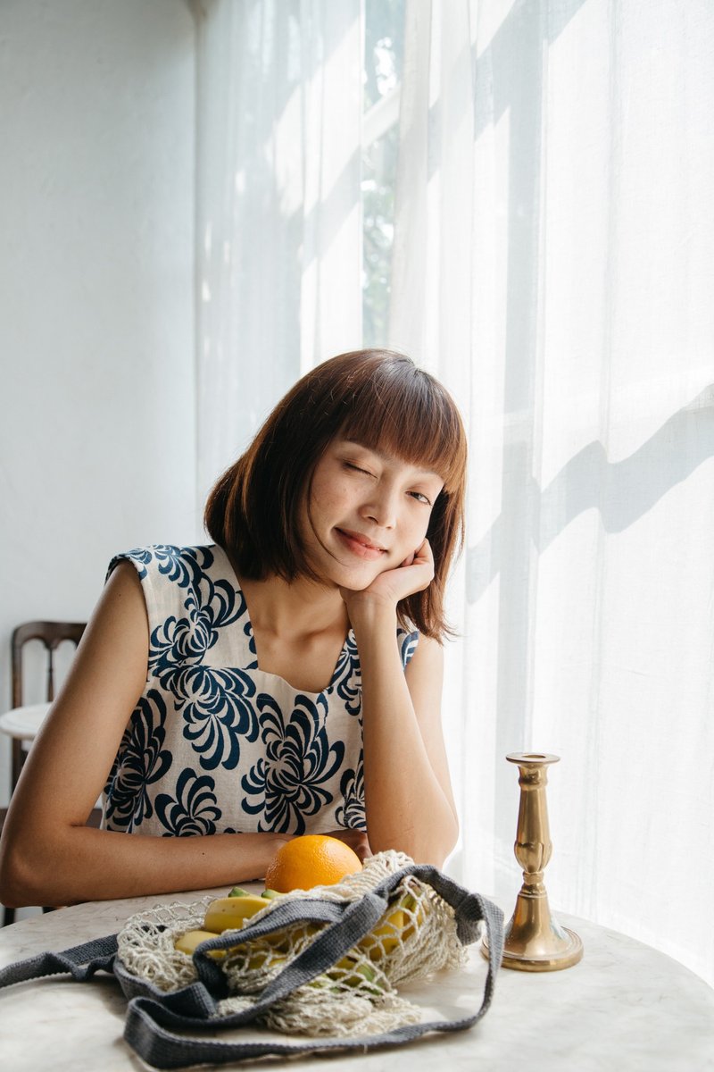 Mulmul marigold pinafore dress - One Piece Dresses - Cotton & Hemp Blue