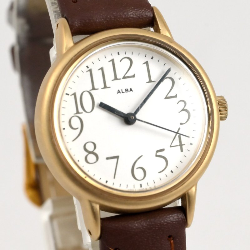 SEIKO ALBA Classic セイコーアルバ 女性用腕時計 クォーツ 26mm径 アラビア数字  手錶 古董錶 - 女錶 - 不鏽鋼 